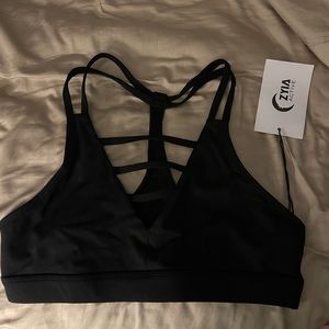 Zyia black grid bra